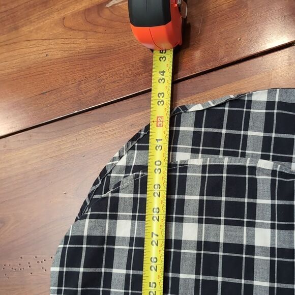 Alex Mill Plaid Popover Tunic Top Sz M - Picture 10 of 10